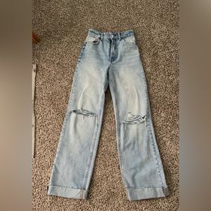 Wide-Leg, Light-Wash Zara Jeans